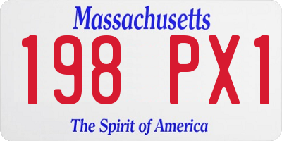 MA license plate 198PX1