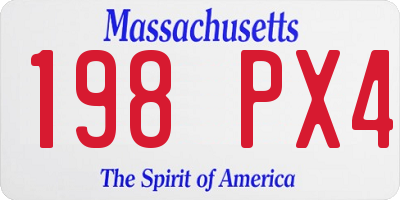 MA license plate 198PX4