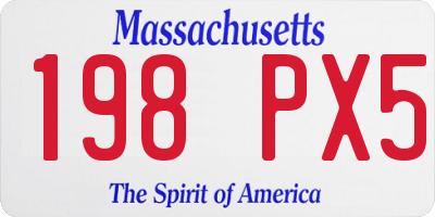 MA license plate 198PX5
