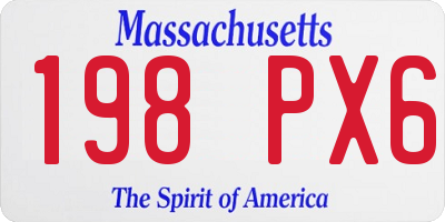 MA license plate 198PX6