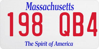 MA license plate 198QB4