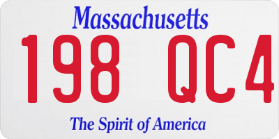 MA license plate 198QC4
