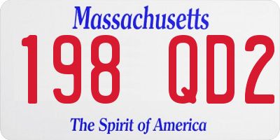 MA license plate 198QD2