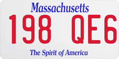MA license plate 198QE6