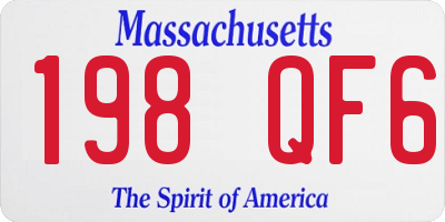 MA license plate 198QF6