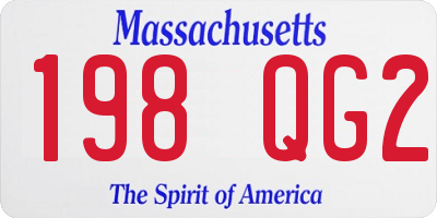 MA license plate 198QG2