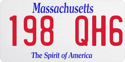 MA license plate 198QH6