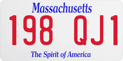 MA license plate 198QJ1