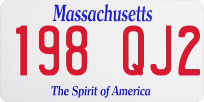 MA license plate 198QJ2