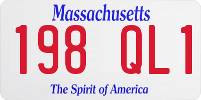 MA license plate 198QL1