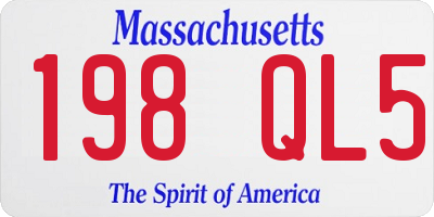MA license plate 198QL5