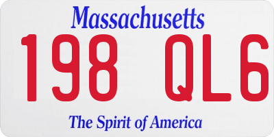 MA license plate 198QL6