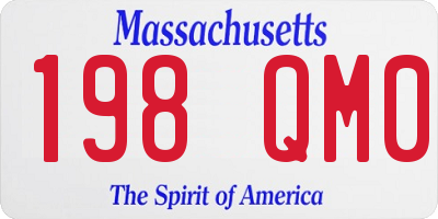 MA license plate 198QM0