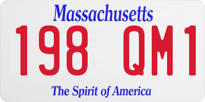 MA license plate 198QM1