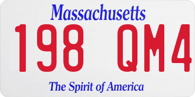 MA license plate 198QM4