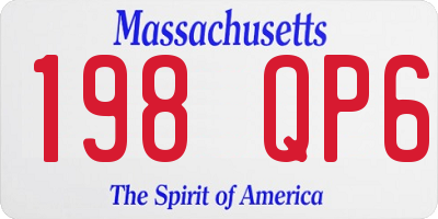 MA license plate 198QP6