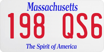 MA license plate 198QS6