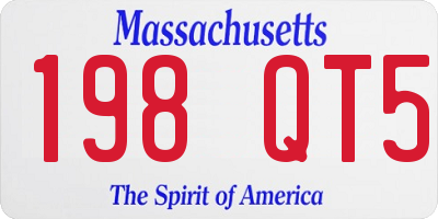 MA license plate 198QT5