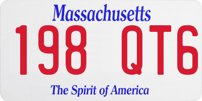 MA license plate 198QT6