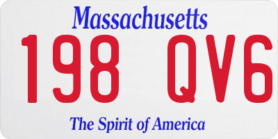 MA license plate 198QV6