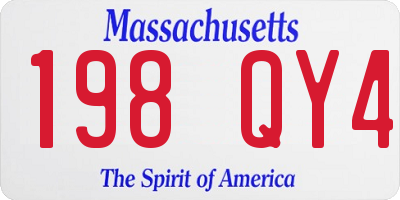 MA license plate 198QY4