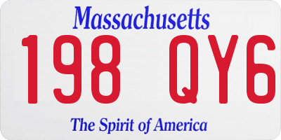 MA license plate 198QY6