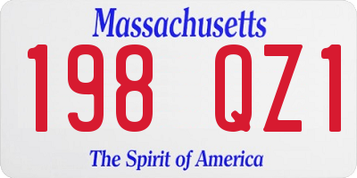 MA license plate 198QZ1