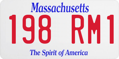 MA license plate 198RM1