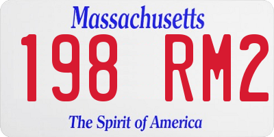 MA license plate 198RM2