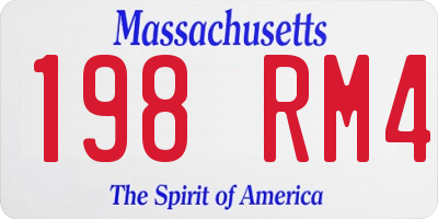 MA license plate 198RM4