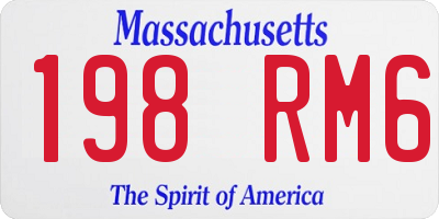 MA license plate 198RM6