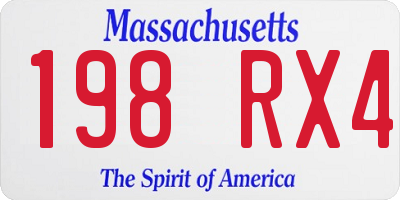 MA license plate 198RX4
