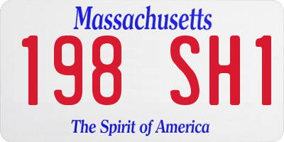 MA license plate 198SH1