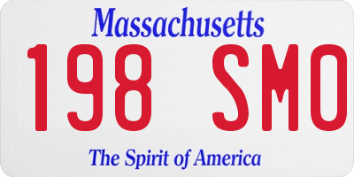 MA license plate 198SM0