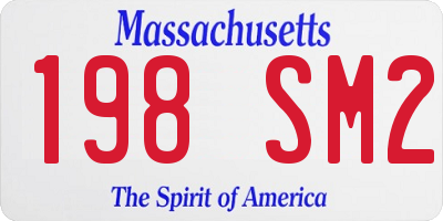 MA license plate 198SM2