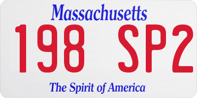 MA license plate 198SP2