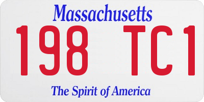 MA license plate 198TC1