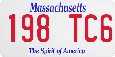 MA license plate 198TC6