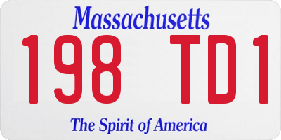 MA license plate 198TD1