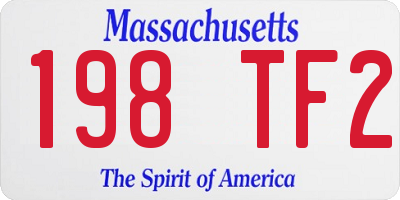 MA license plate 198TF2