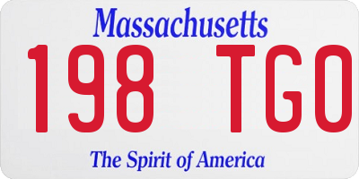 MA license plate 198TG0
