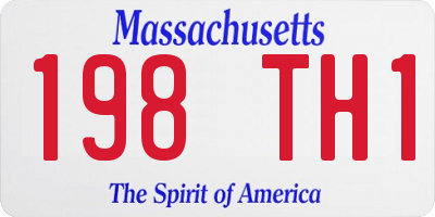 MA license plate 198TH1