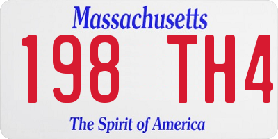 MA license plate 198TH4