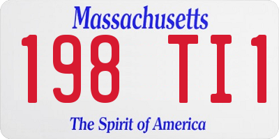 MA license plate 198TI1