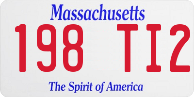 MA license plate 198TI2