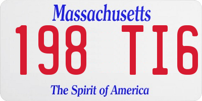 MA license plate 198TI6