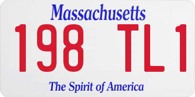 MA license plate 198TL1
