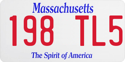 MA license plate 198TL5