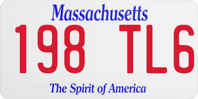 MA license plate 198TL6