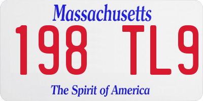 MA license plate 198TL9
